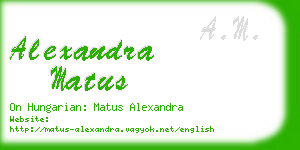 alexandra matus business card